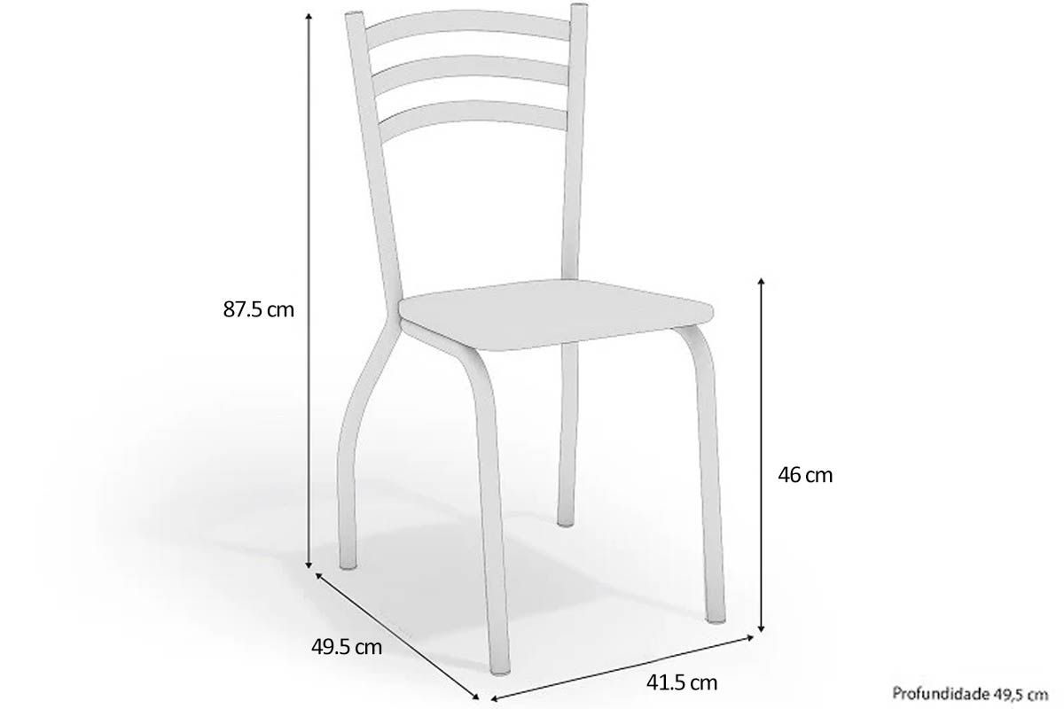 Sala Jantar Mesa Loire c/ Tampo de Madeira 1.36cm e 6 Cadeiras Portugal - Kappesberg