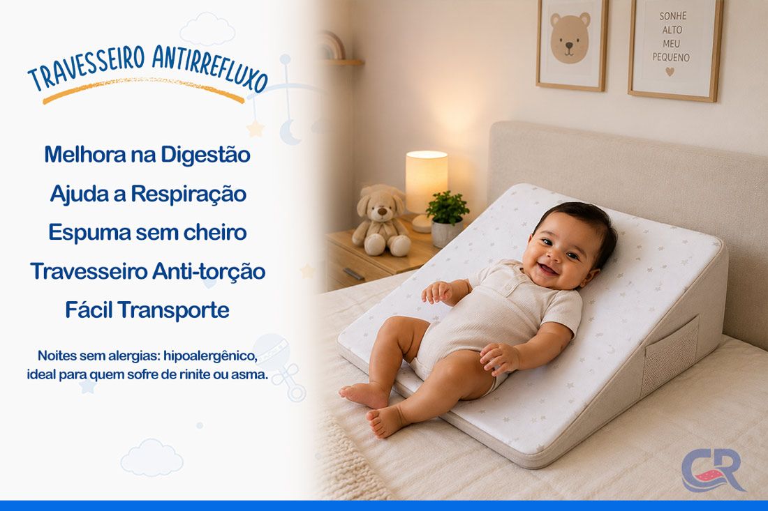 Travesseiro Infantil Sleep Baby Anti Refluxo Ortobom Travesseiro Infantil Sleep Baby Anti Refluxo Ortobom