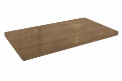 Tampo Mesa MDF/Vidro TA26 Crome 160cm Kappesberg - Nogueira/Nogueira