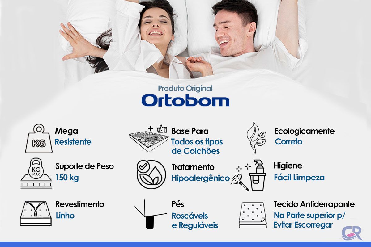 Cama Box Ortobom Sommier Linho Clean Cama Box Ortobom Sommier Linho Clean