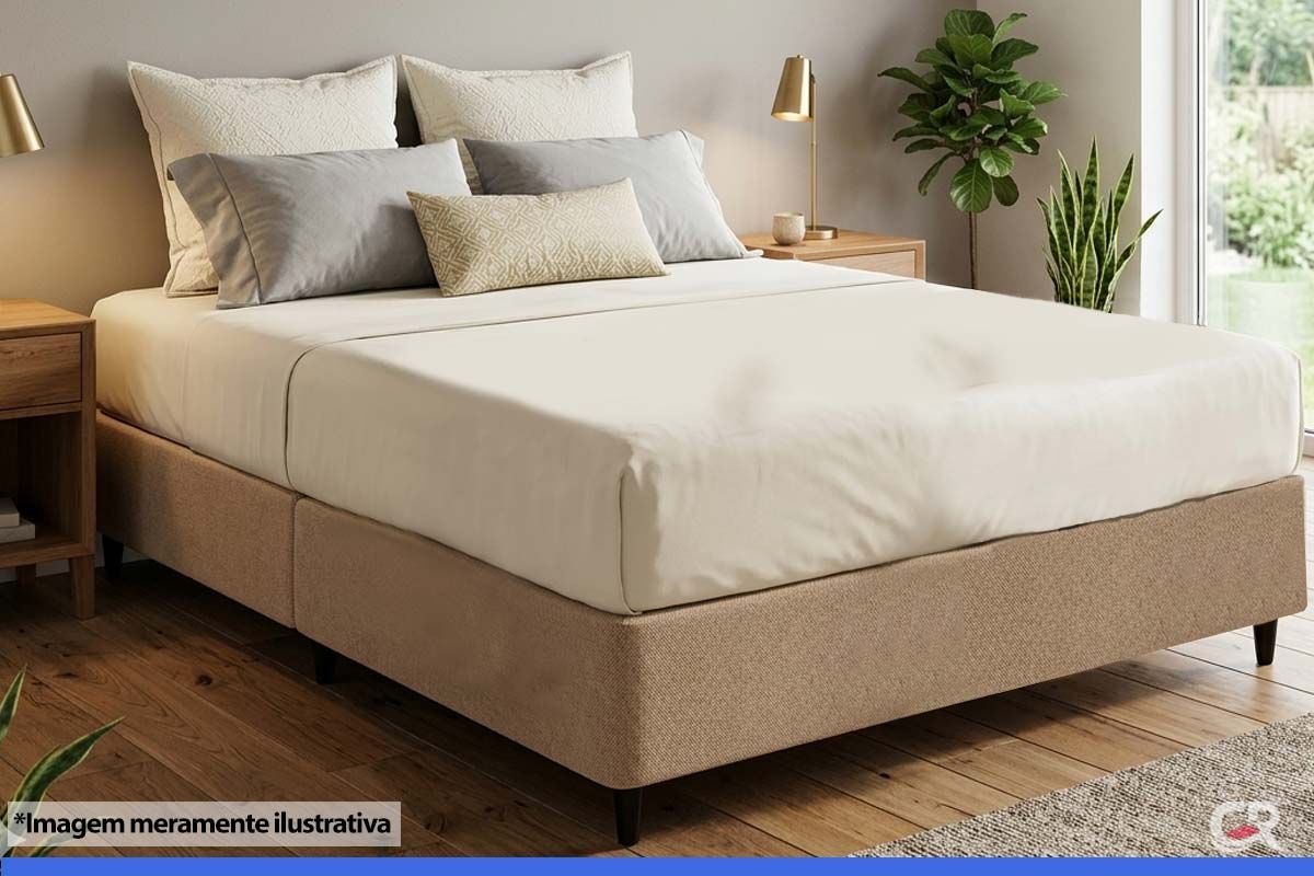 Cama Box Ortobom Sommier Linho Clean Cama Box Ortobom Sommier Linho Clean
