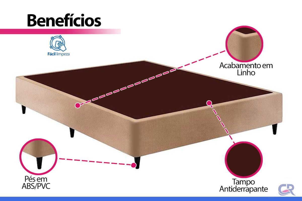 Cama Box Ortobom Sommier Linho Clean Cama Box Ortobom Sommier Linho Clean