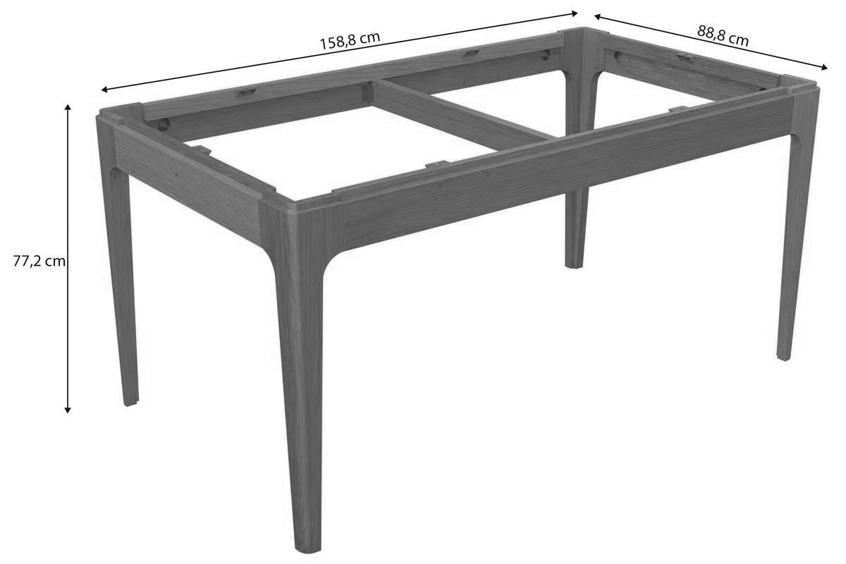 Base Mesa de Jantar Mira BAM003-CA Premium Madeira s/Tampo Kappesberg