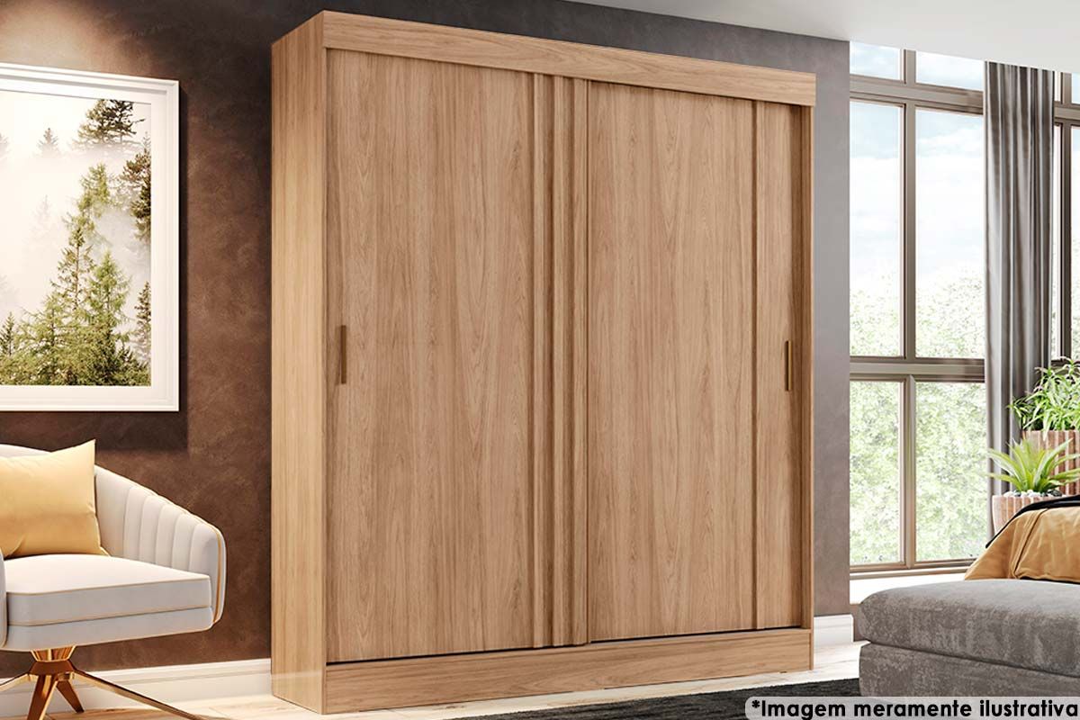 Guarda Roupa Casal 2 Portas de Correr e 2 Gavetas Briz B353 Henn