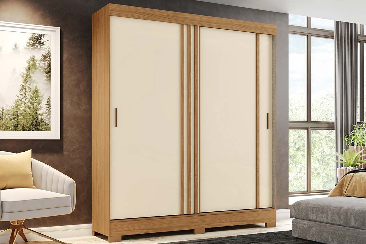 Guarda Roupa Casal 2 Portas de Correr e 2 Gavetas Briz B353 Henn