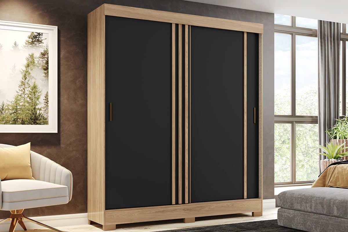 Guarda Roupa Casal 2 Portas de Correr e 2 Gavetas Briz B353 Henn
