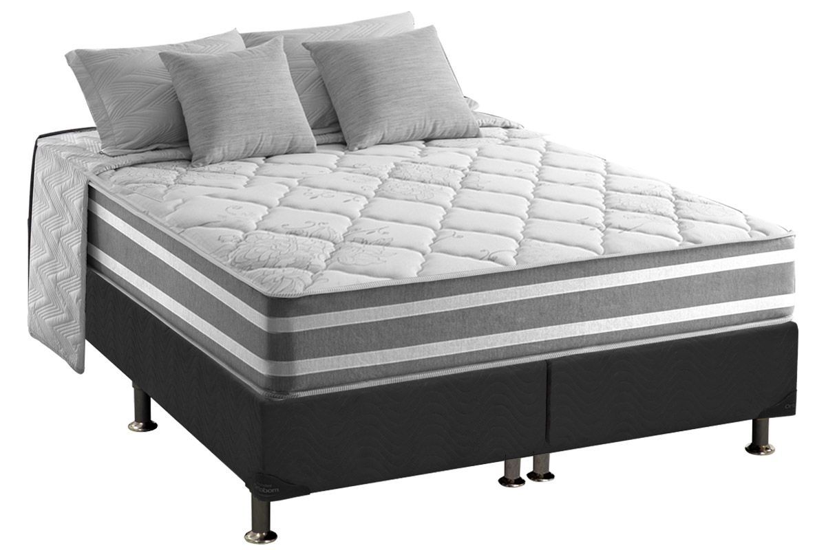 Cama Box CRC +Colchão Molas Duo Sono Anjos
