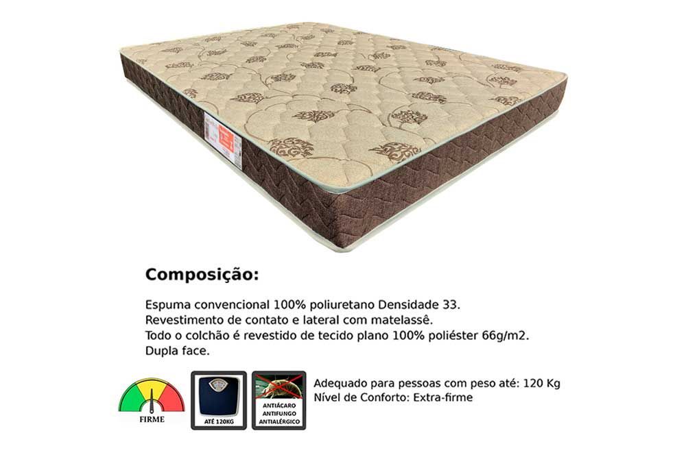 Cama Box CRC +Colchão D33 ComfortPedic Orthoflex