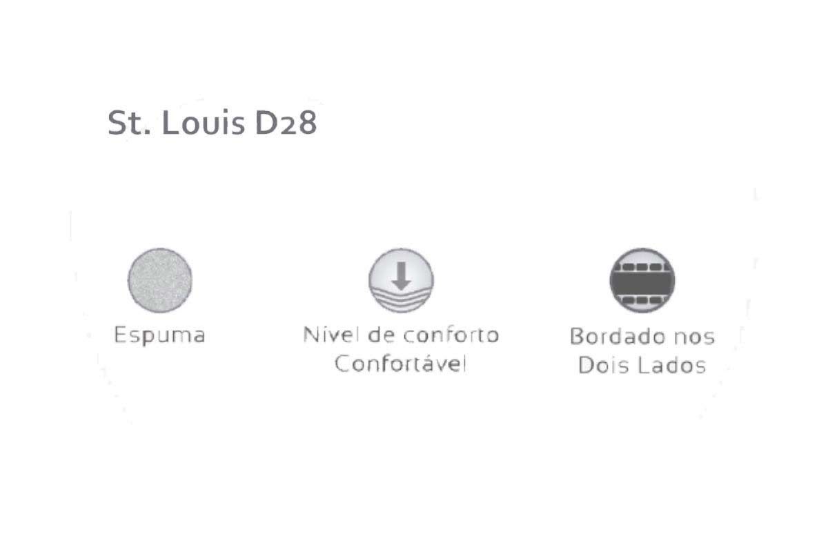 Cama Box CRC +Colchão Espuma D28 St Louis Herval
