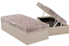 Cama Box Baú Filhão +Colchão Espuma D28 St Louis Herval