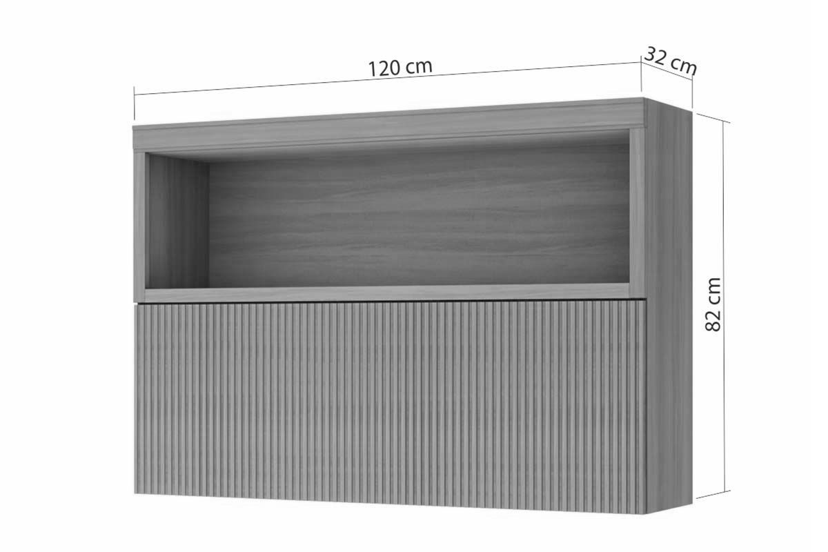 Armário Aéreo Cozinha Nesher Marquesa c/1 Porta 120cm