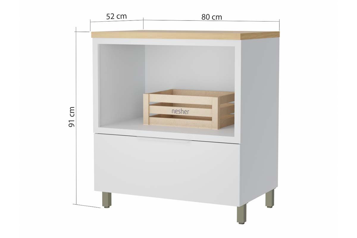 Balcão Cozinha Nesher Marquesa c/1 Gav e Nicho 80cm Balcão Cozinha Nesher Marquesa c/1 Gav e Nicho 80cm