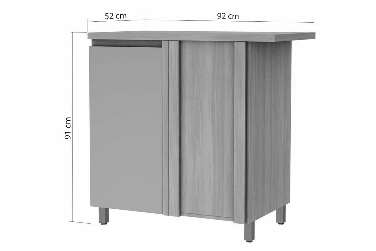 Balcão Cozinha Nesher Rainha Canto c/1 Porta 92cm Balcão Cozinha Nesher Rainha Canto c/1 Porta 92cm