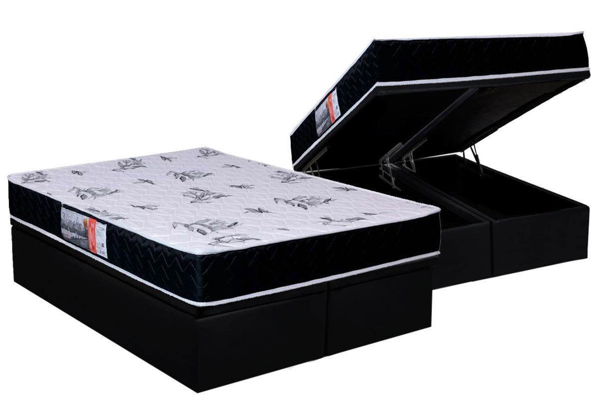 Cama Box Baú CRC +Colchão D28 Nápoles Orthoflex