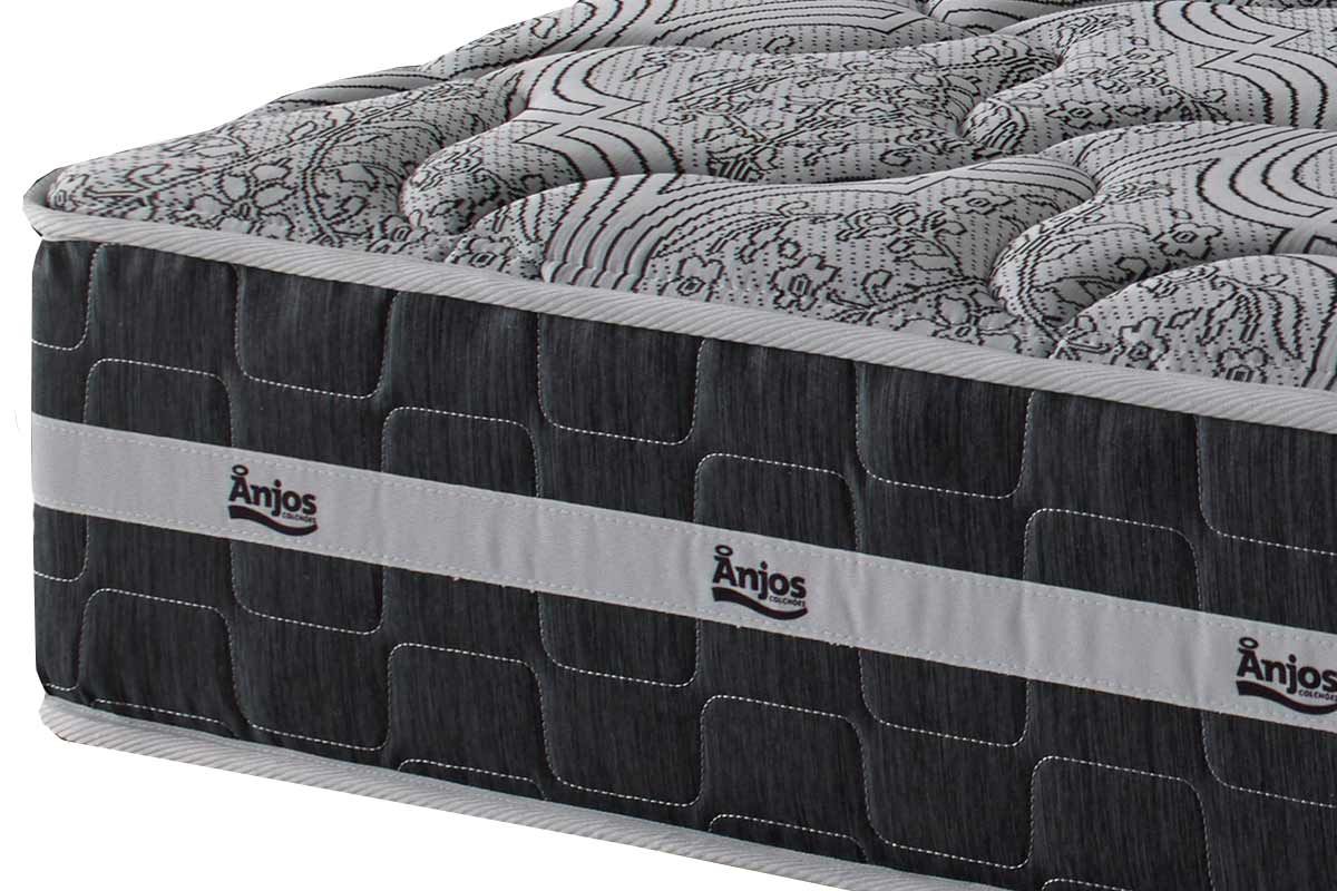 Cama Box Baú CRC +Colchão Molas Black Anjos