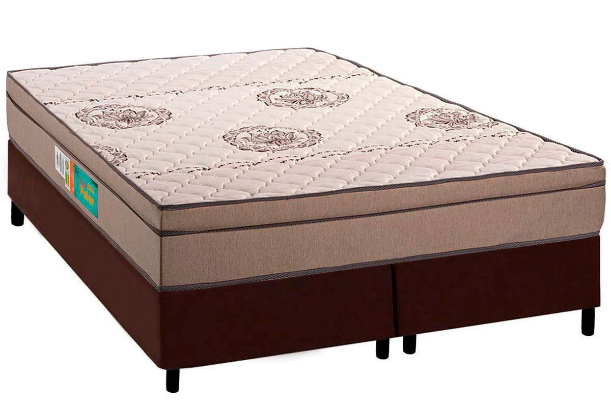 Cama Box CRC +Colchão Espuma D33 Pérola Polar