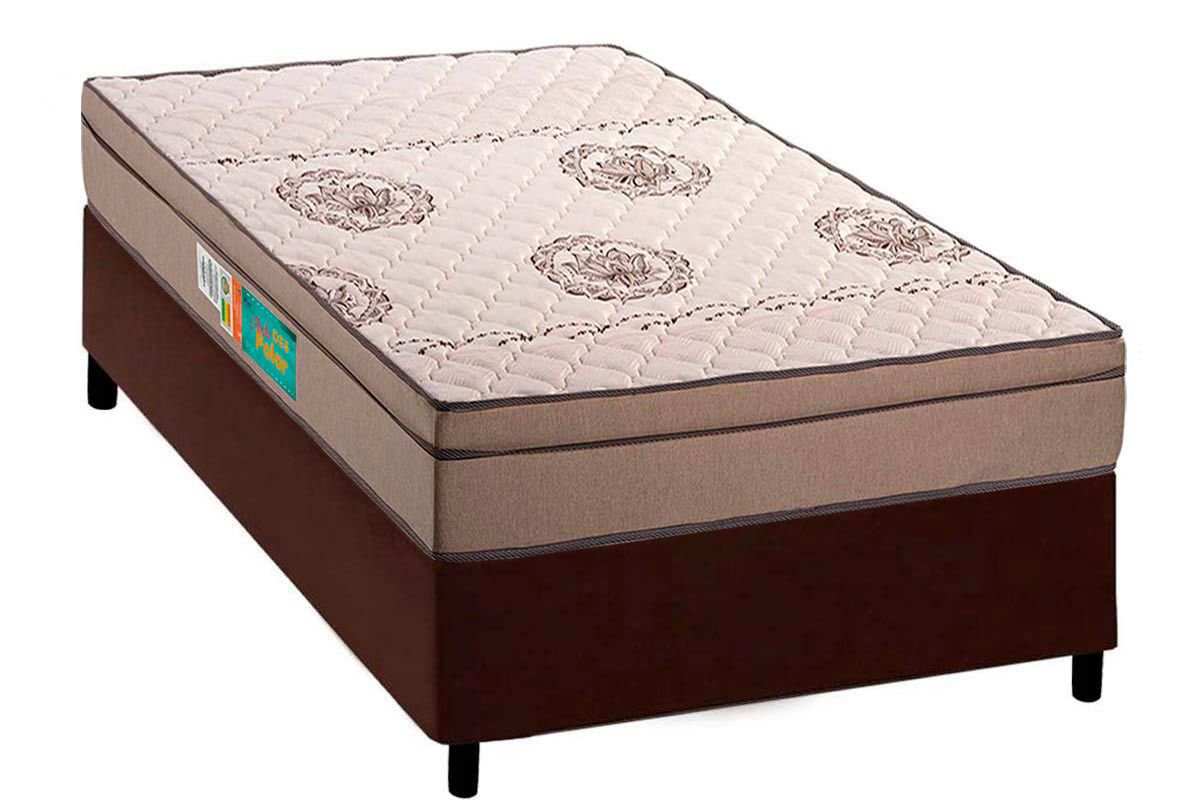 Cama Box CRC +Colchão Espuma D33 Pérola Polar