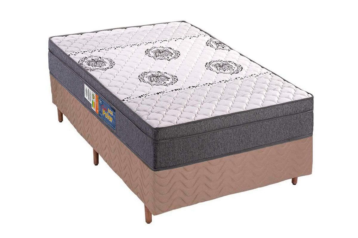 Cama Box CRC +Colchão Espuma D45 Pérola Fort Polar