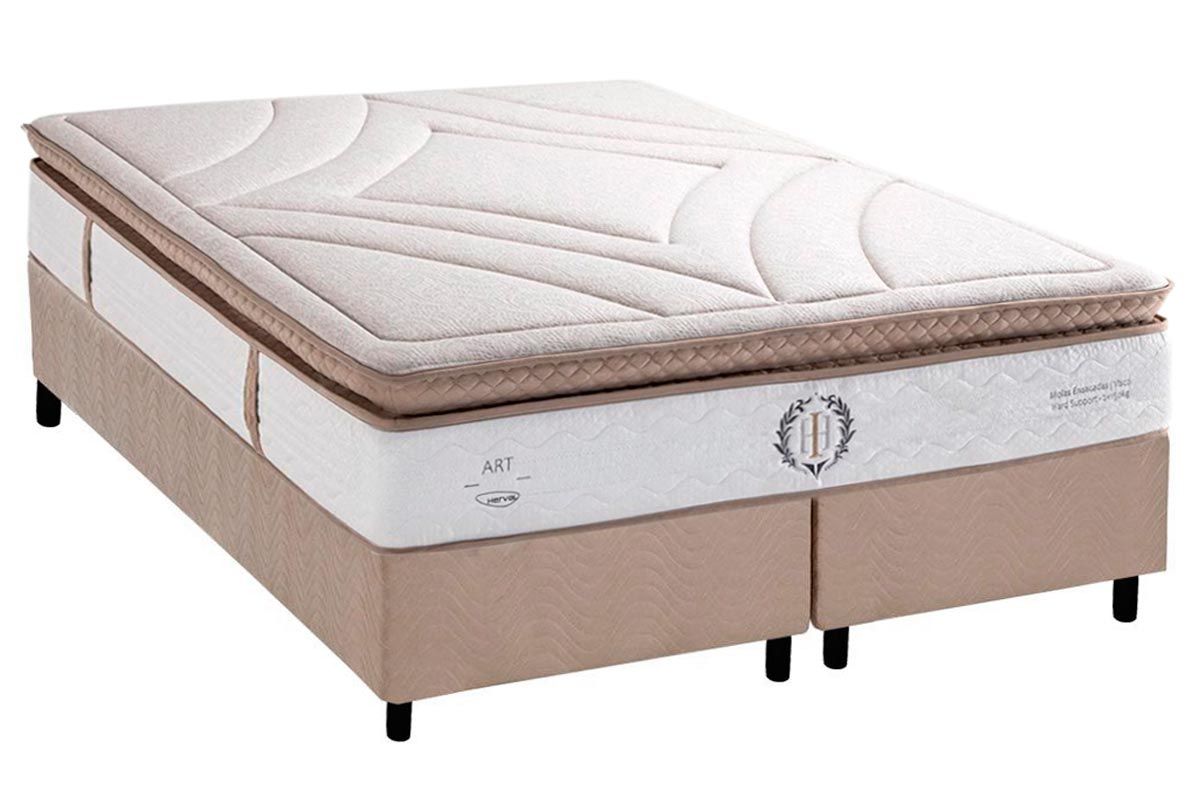Cama Box CRC +Colchão Molas Poseidon C1954 Herval