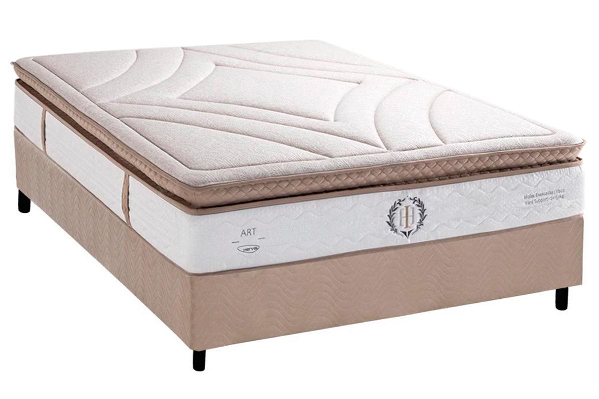Cama Box CRC +Colchão Molas Poseidon C1954 Herval