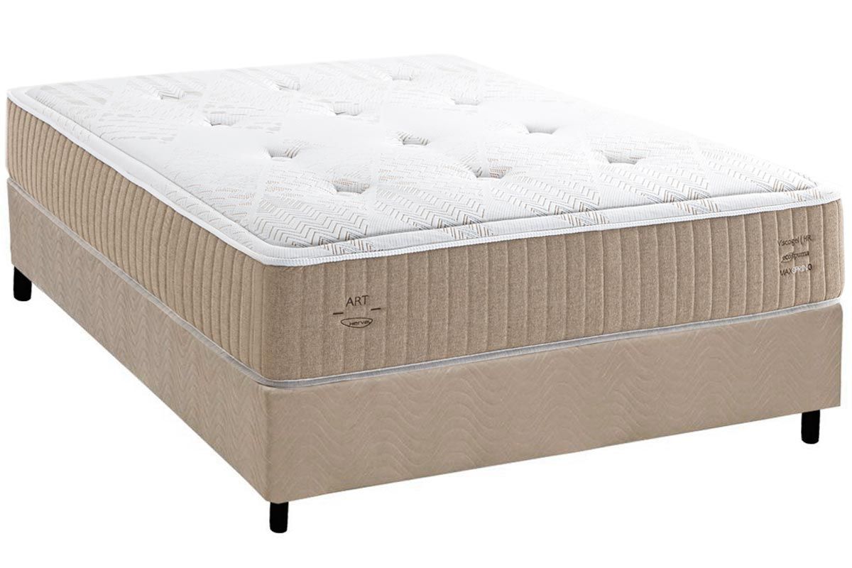 Cama Box CRC +Colchão Molas Crown C1631 Herval