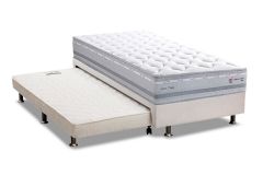 Cama Box c/Aux Filhão +Colchão Molas Petra Herval