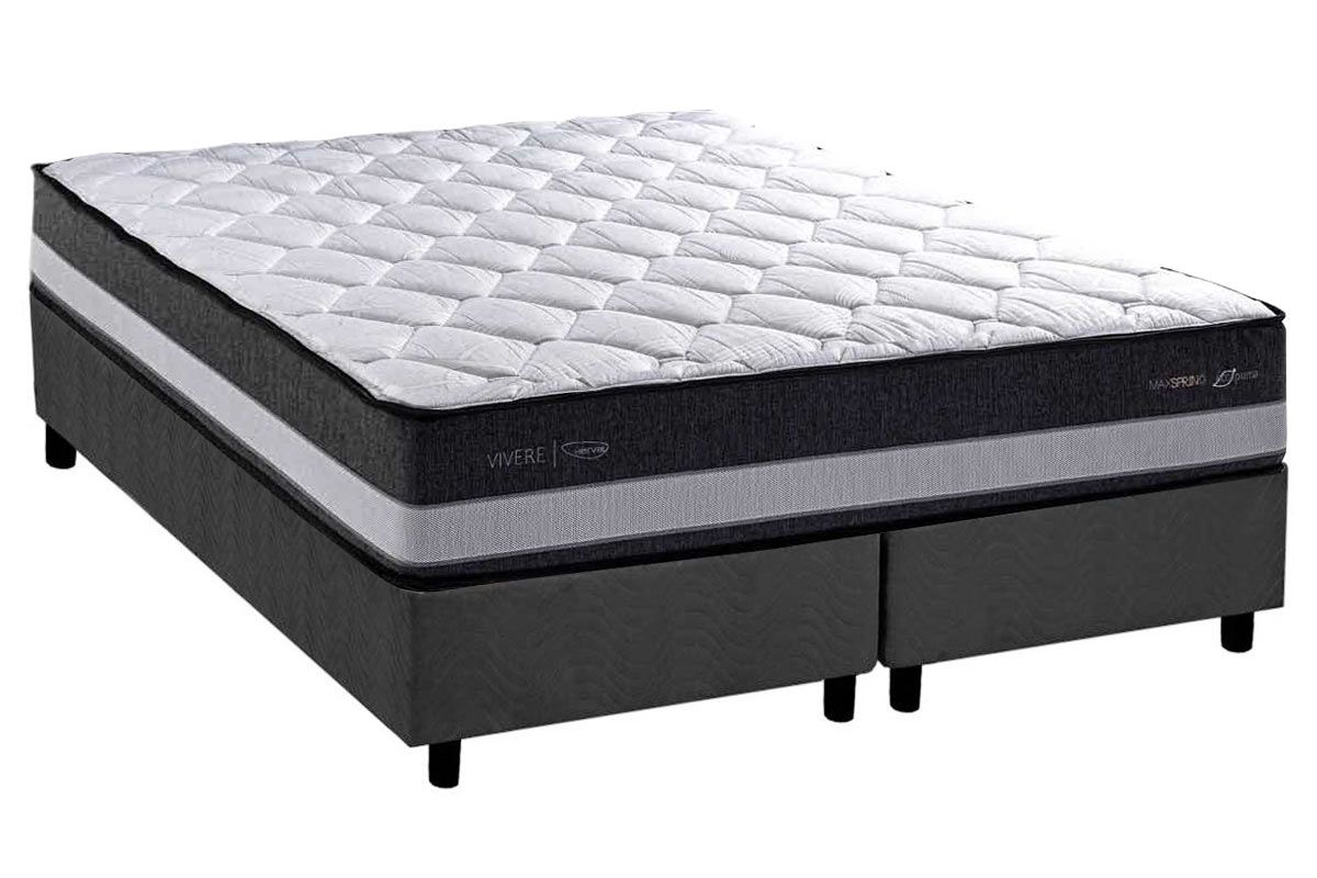 Cama Box CRC +Colchão Molas Minsque C1625 Herval