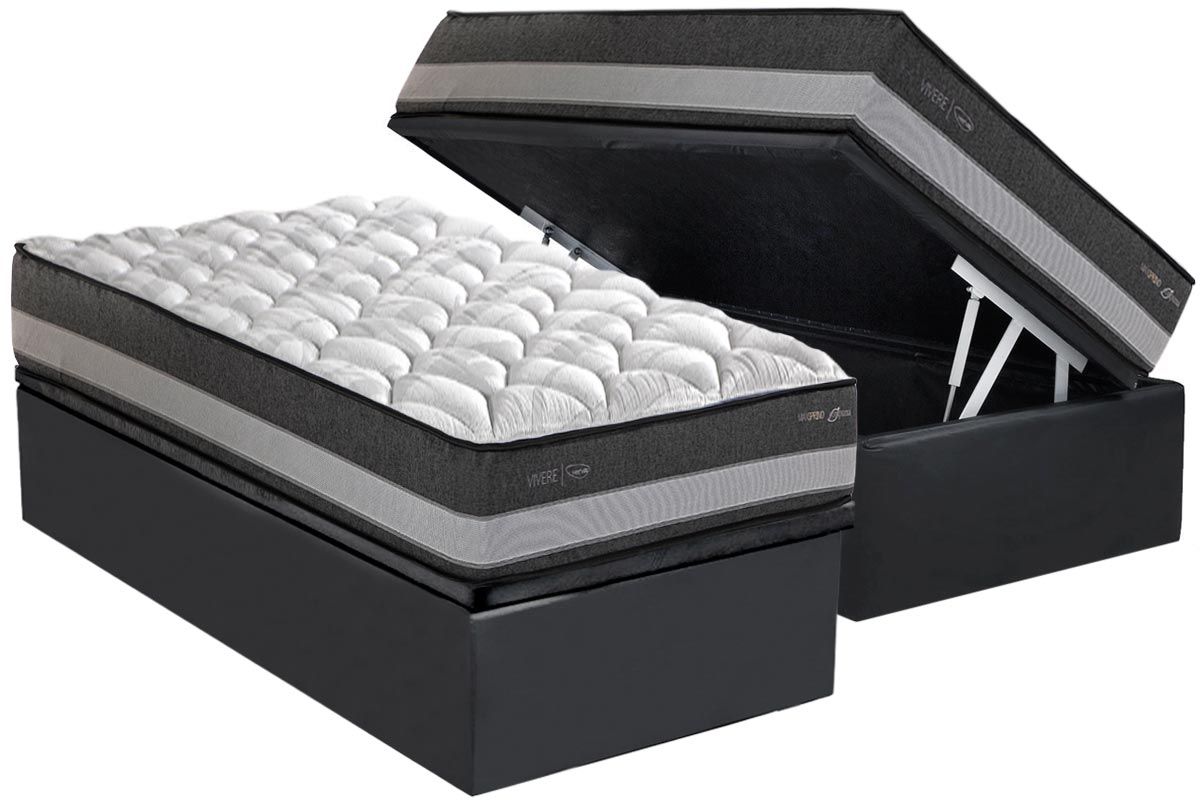 Cama Box Baú CRC +Colchão Molas Minsque C1625 Herval