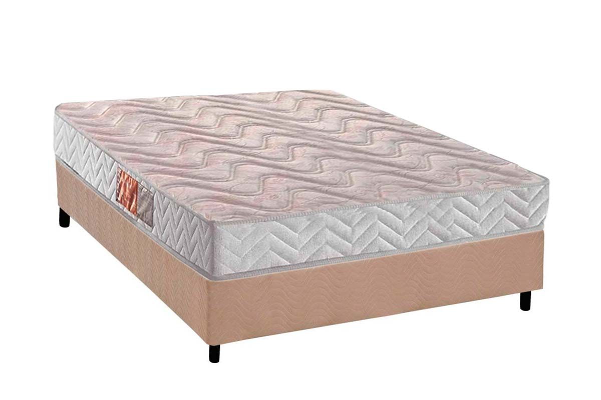 Cama Box CRC +Colchão Espuma D28 Pasquale Paropas