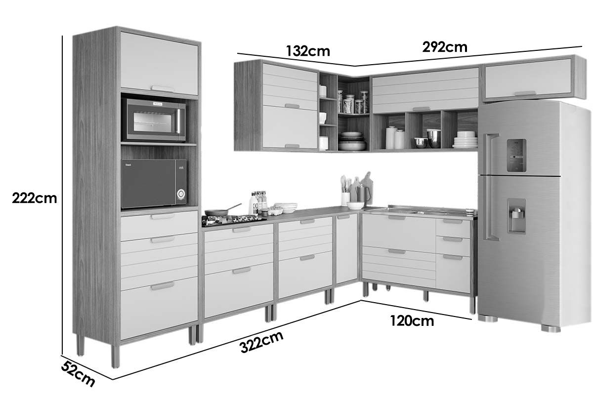 Cozinha Completa MGM 9 Peças Eloise CZ025