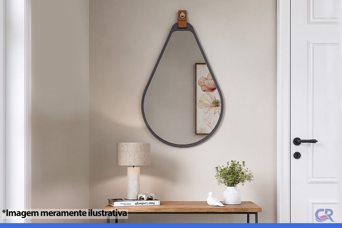 Espelheira Banheiro Gota 50X76cm MGMTitanium Espelheira Banheiro Gota 50X76cm MGMTitanium