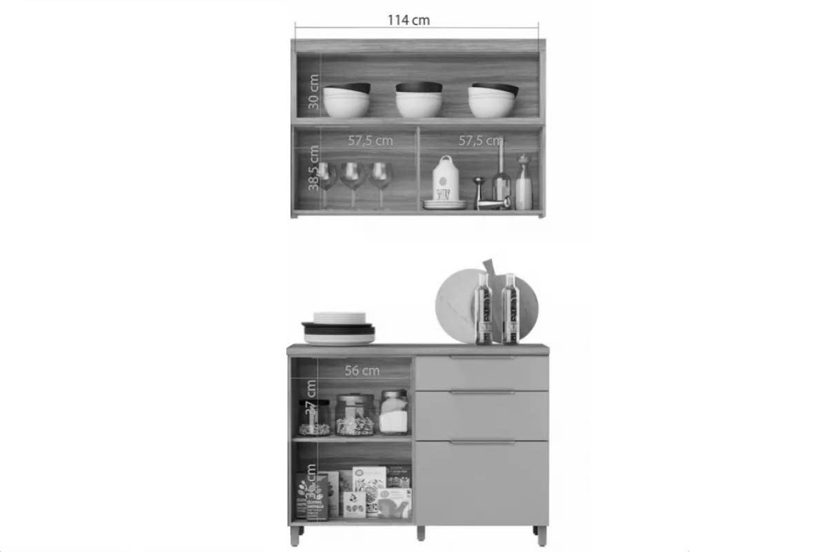 Cozinha Completa Nesher 2 Peças Marquesa C2P29