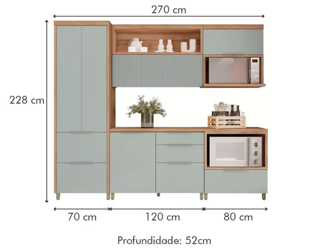 Cozinha Completa Nesher 5 Peças Marquesa C5P34