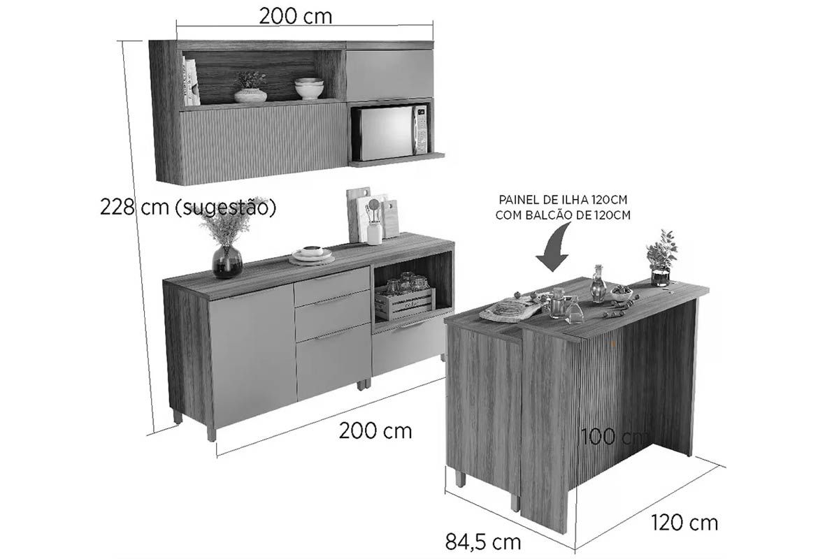 Cozinha Completa Nesher 6 Peças Marquesa C6P02