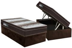 Cama Box Baú Filhão +Colchão Ortopédico Light Ortobom