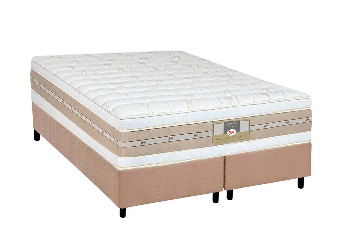 Cama Box CRC +Colchão Molas Silver Star Castor