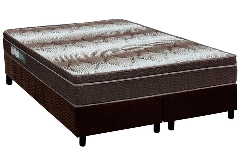 Cama Box CRC +Colchão Ortopédico Wood Light Ortobom