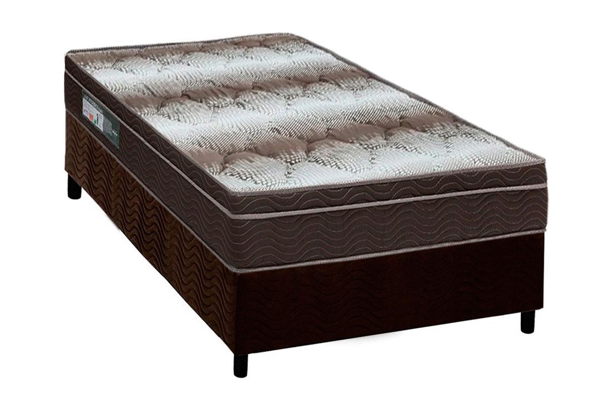 Cama Box CRC +Colchão Ortopédico Wood Light Ortobom