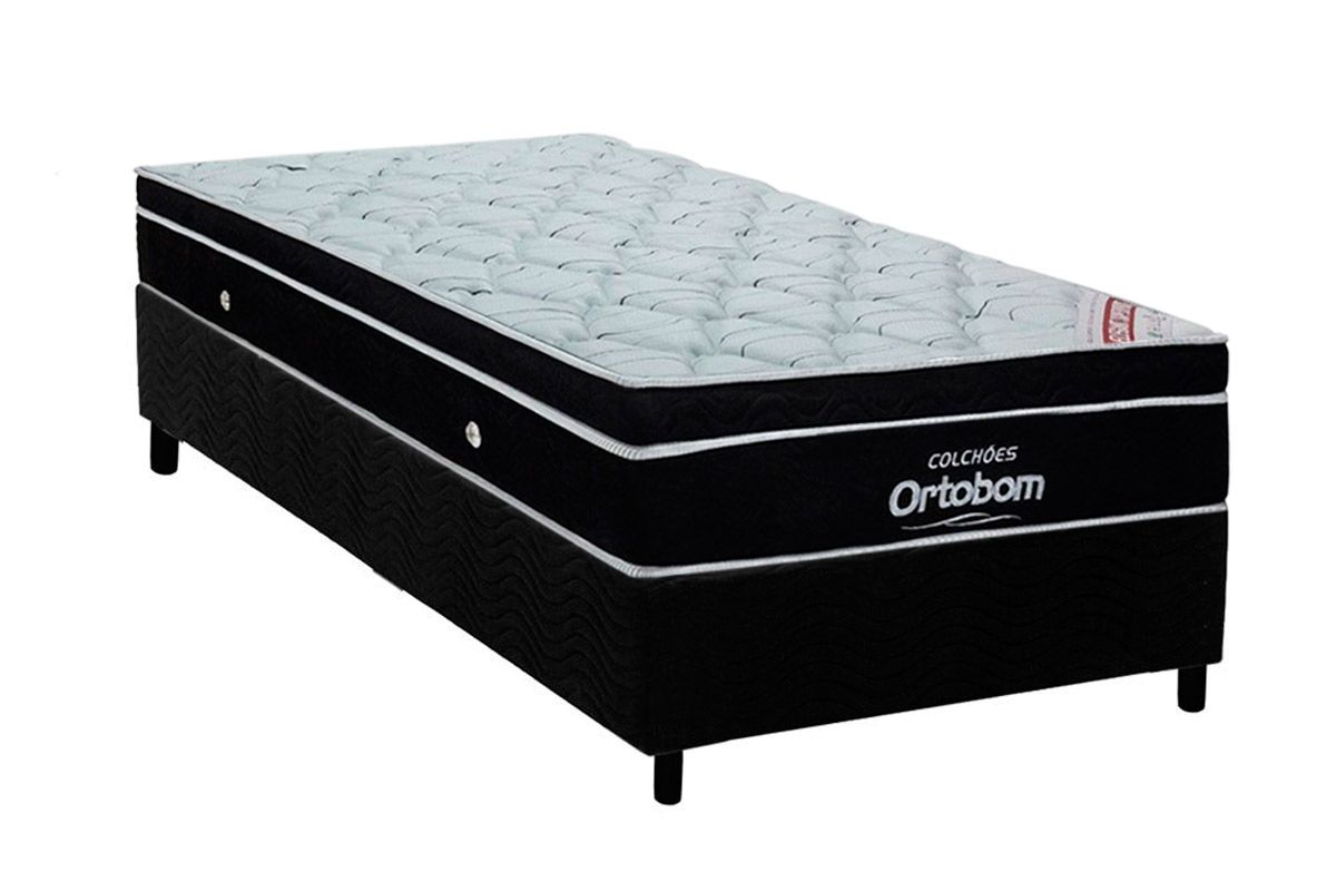 Cama Box CRC +Colchão Molas Elegant Ortobom