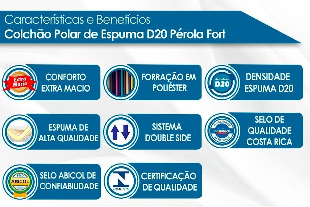 Colchão Pérola Polar (1Un) + Multifuncional Teen Aquarela