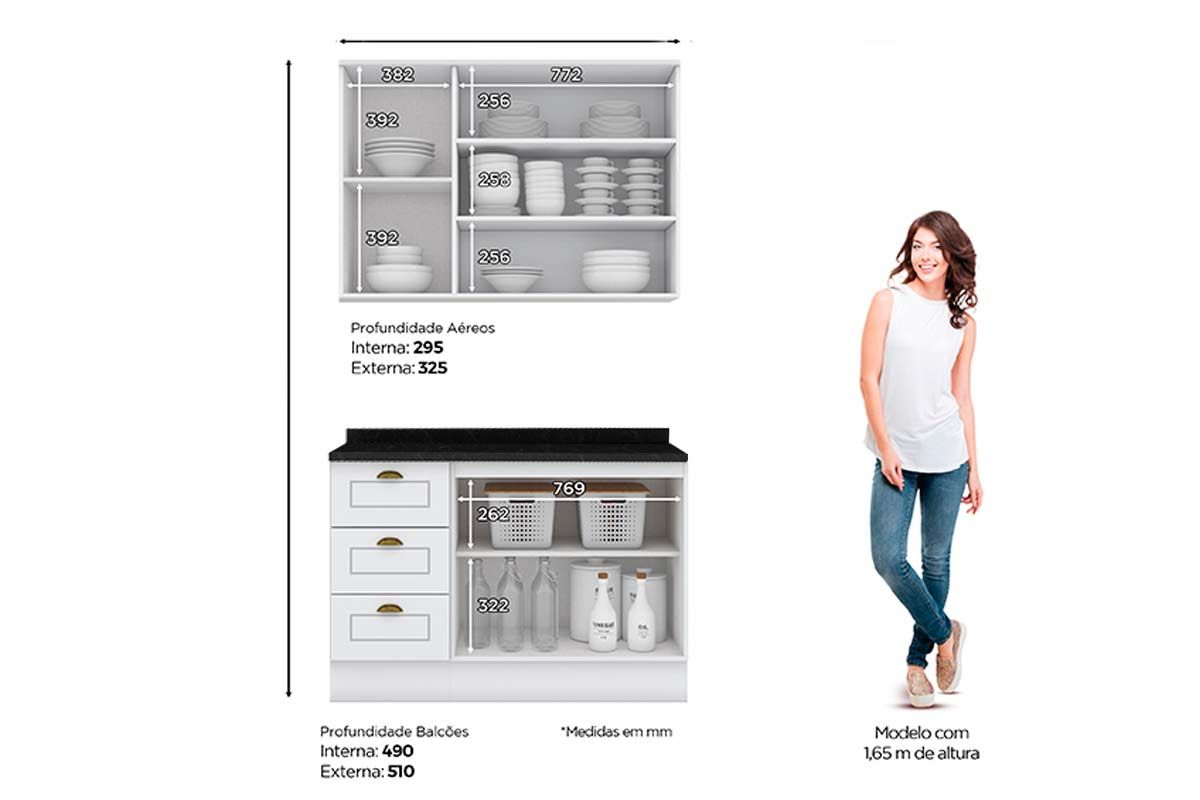 Cozinha Completa Henn 3 Peças Americana CZ126