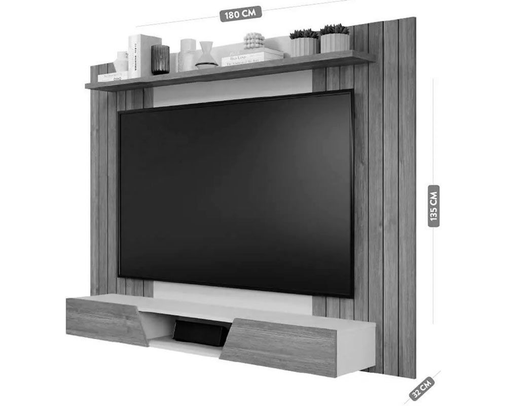 Painel Home p/ TV até 70 Pol Santiago 180cm Permóbili