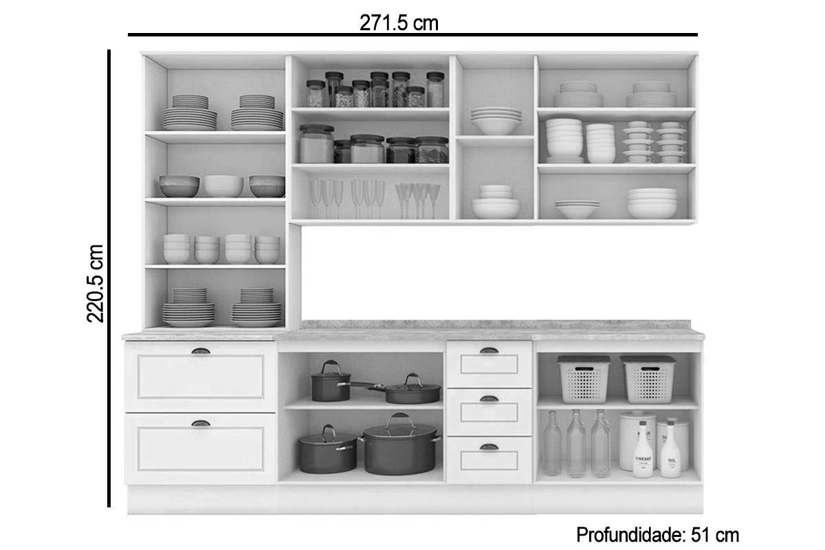Cozinha Completa Henn 7 Peças Americana C5P44
