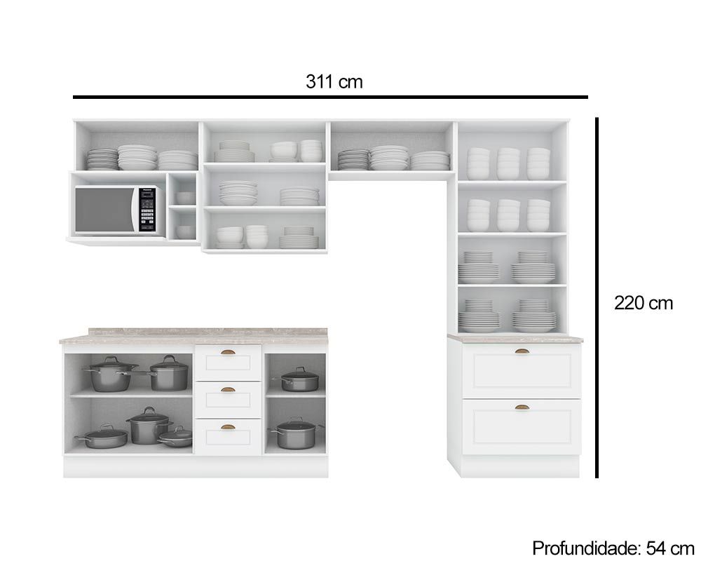 Cozinha Completa Henn 9 Peças Americana C5P53