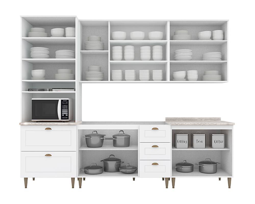 Cozinha Completa Henn 6 Peças Americana c/Pés C5P62