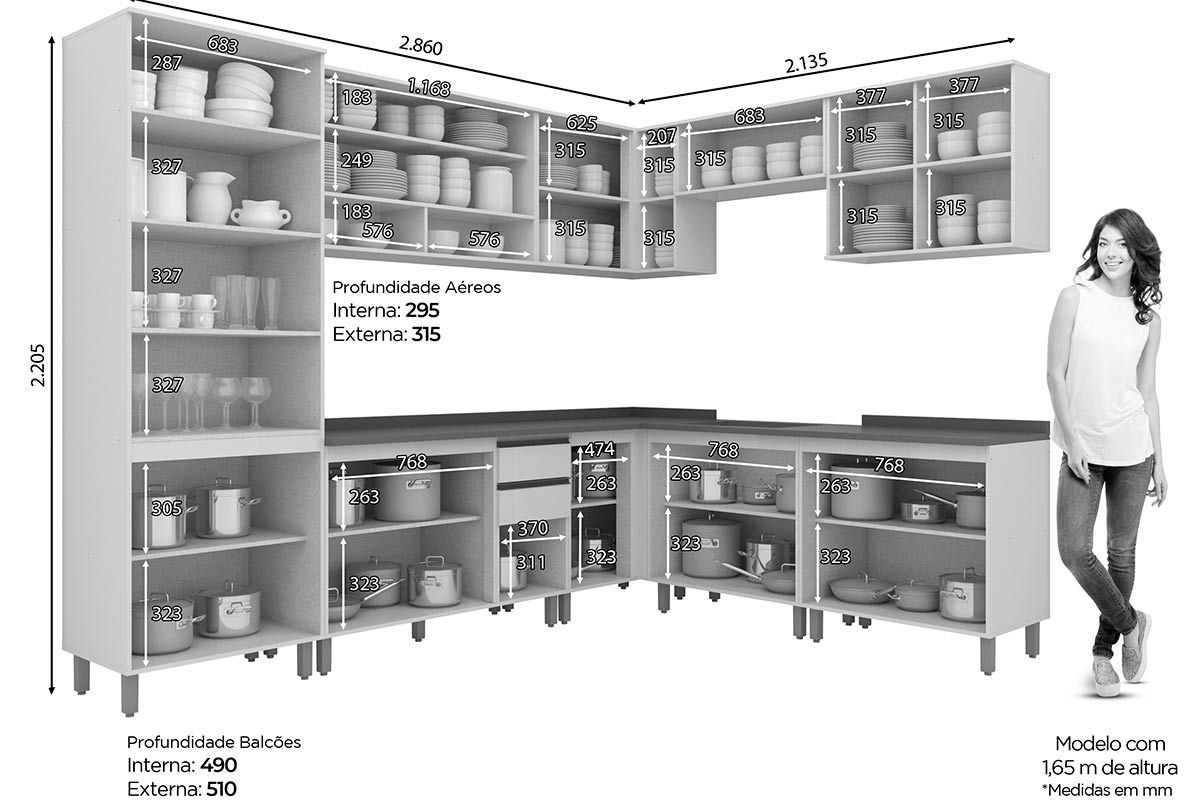 Cozinha Completa Henn 13 Peças Connect C6P06