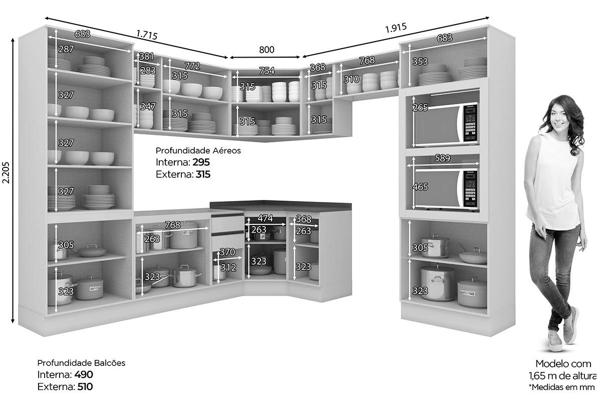 Cozinha Completa Henn 10 Peças Connect C6P24