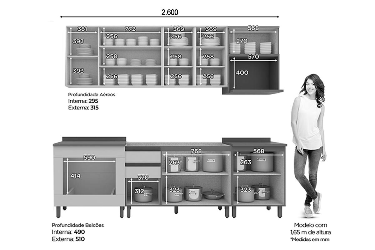 Cozinha Completa Henn 10 Peças Connect C6P26