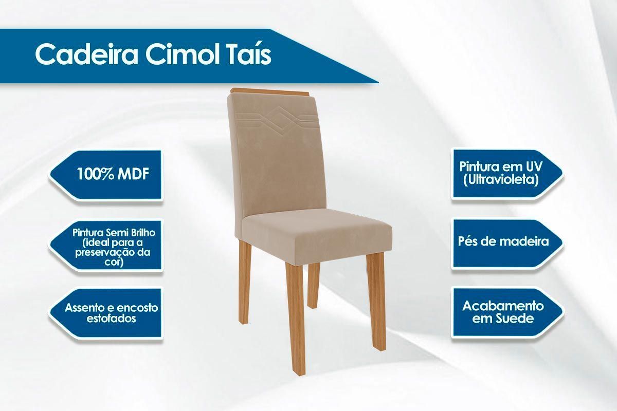 Cadeira Jantar Taís Kit 6 Un Cimol