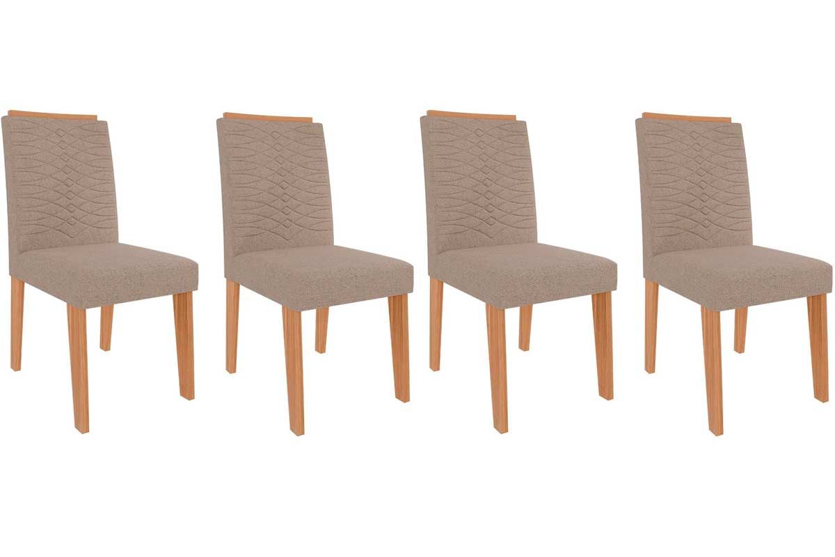 Cadeira Jantar Clarice Kit 4 Un Cimol